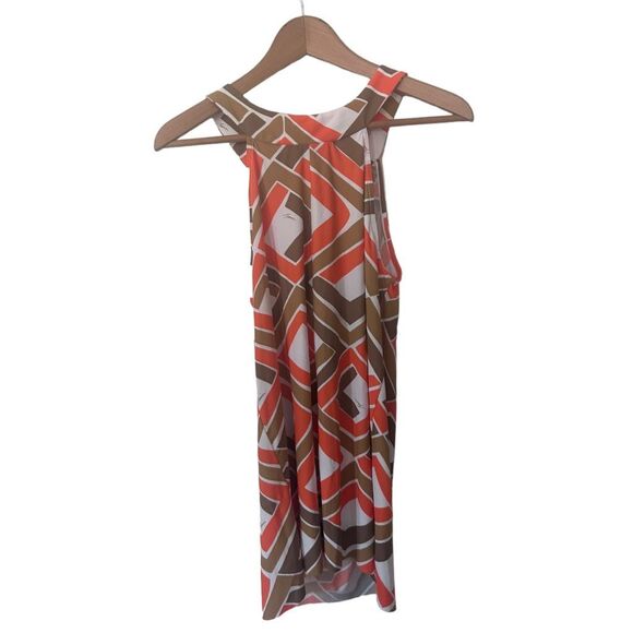 Trina Turk Geometric Halter Tunic Sleeve Cover Up Top Multicolor Size Small - Picture 4 of 9